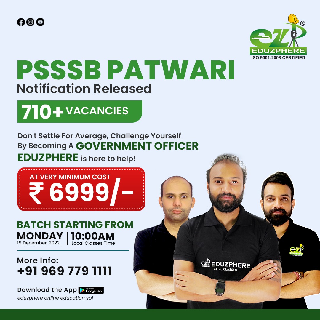Punjab PSSSB Patwari